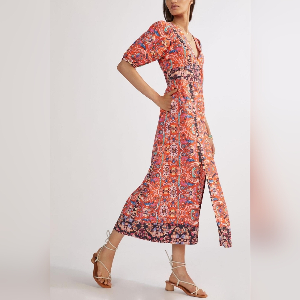 NWT by Anthropologie Abstract Motif Maxi Dress Size 6 Retail $170